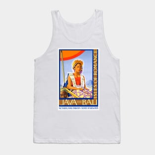 Vintage Travel Poster Java and Bali Tank Top